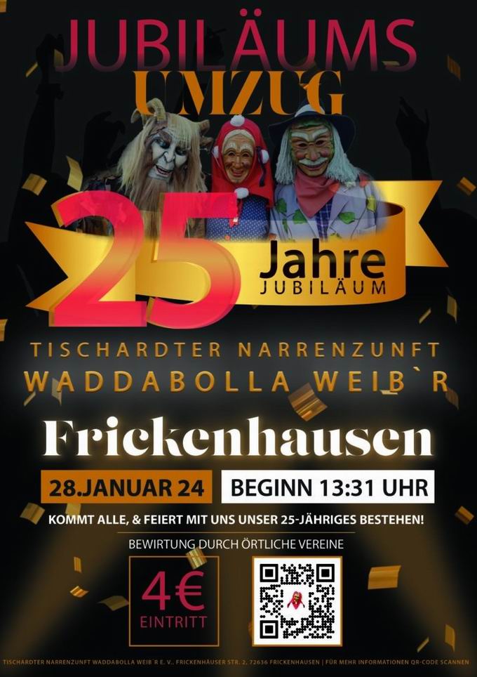 Jubilumsumzug Tischardter Narrenzunft 2024