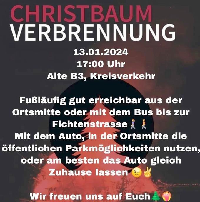 Christbaumverbrennung Gundelfingen 2024