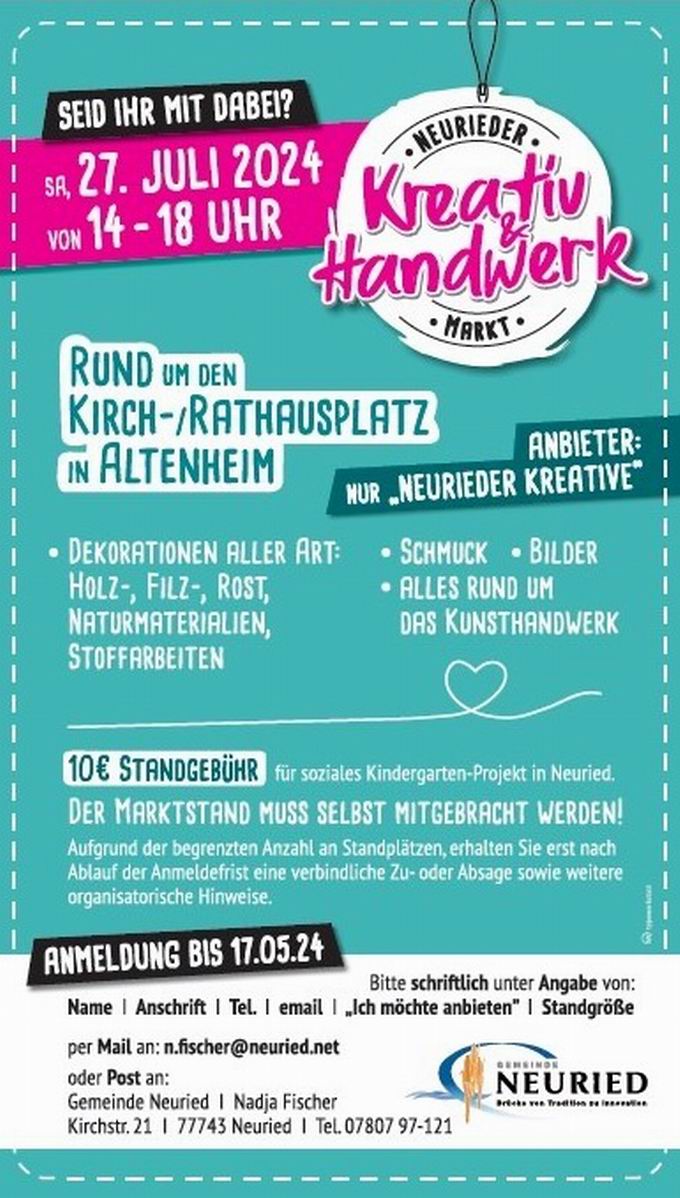 Kreativ & Handwerksmarkt Neuried 2024