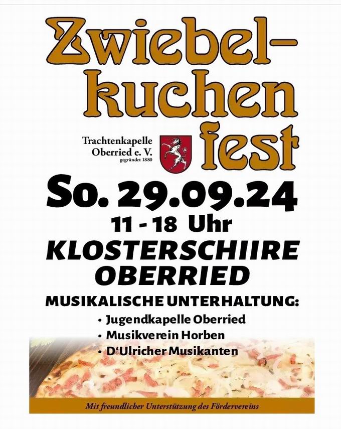 Zwiebelkuchenfest Trachtenkapelle Oberried 2024 Zwiebelkuchenfest Trachtenkapelle Oberried 2024