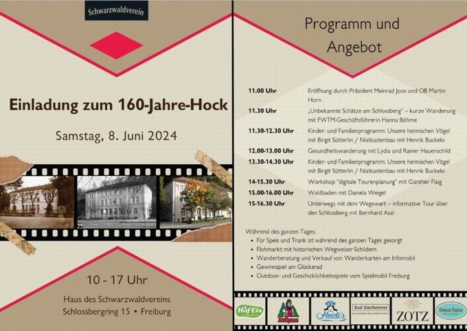 Jubiläums-Hock Schwarzwaldverein 2024 Jubiläums-Hock Schwarzwaldverein 2024