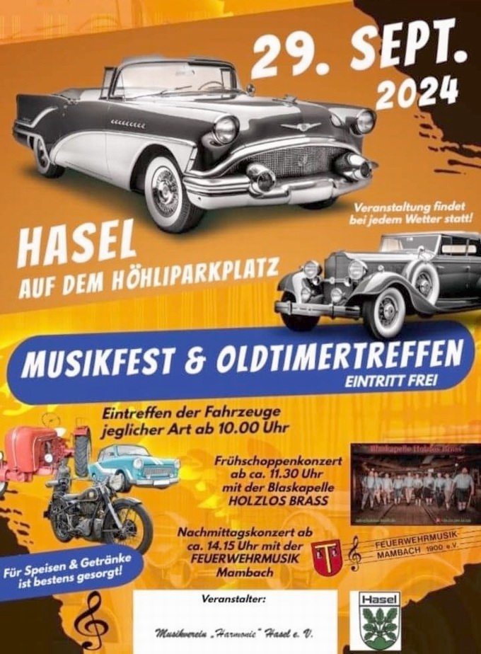 Musikfest mit Oldtimertreffen Hasel 2024 Musikfest mit Oldtimertreffen Hasel 2024