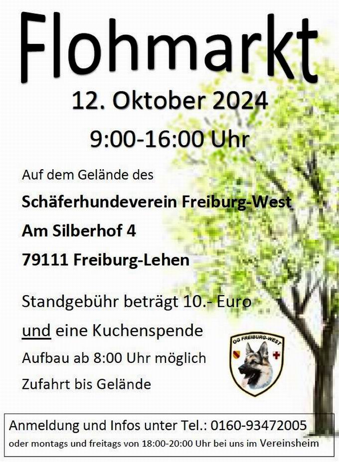 Flohmarkt Schäferhundeverein Freiburg West 2024 Flohmarkt Schäferhundeverein Freiburg West 2024