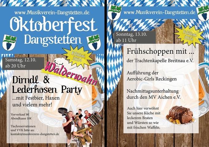 Oktoberfest Dangstetten 2024 Oktoberfest Dangstetten 2024