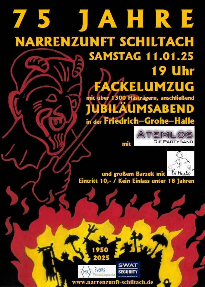 Fackelumzug Jubiläum 75 Jahre Narrenzunft Schiltach Fackelumzug Jubiläum 75 Jahre Narrenzunft Schiltach