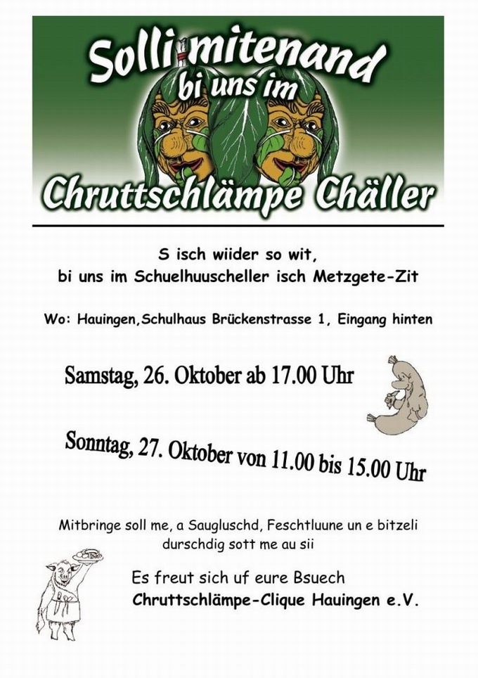 Metzgete Chruttschlämpecheller Hauingen 2024 Metzgete Chruttschlämpecheller Hauingen 2024