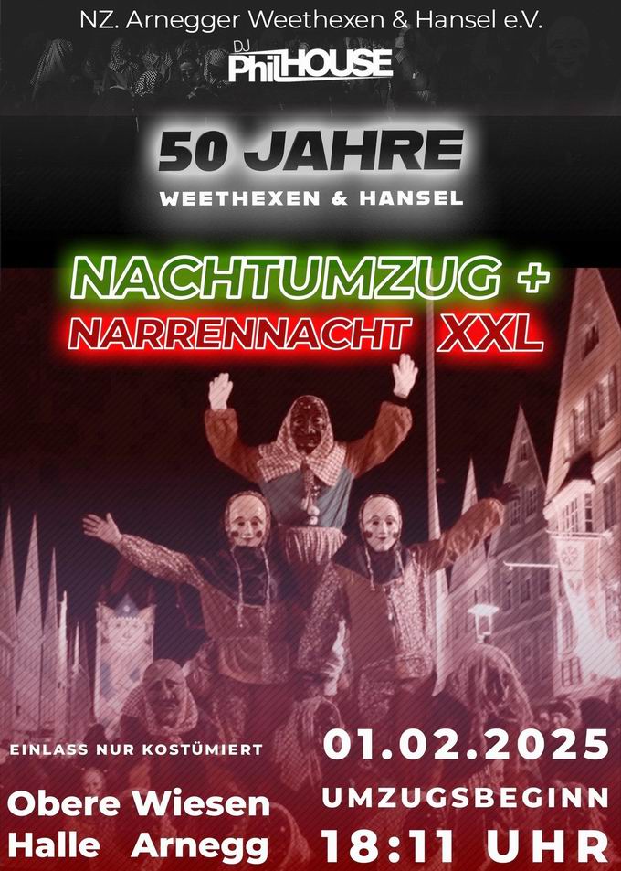 Nachtumzug und Narrennacht Arnegg 2025 Nachtumzug und Narrennacht Arnegg 2025