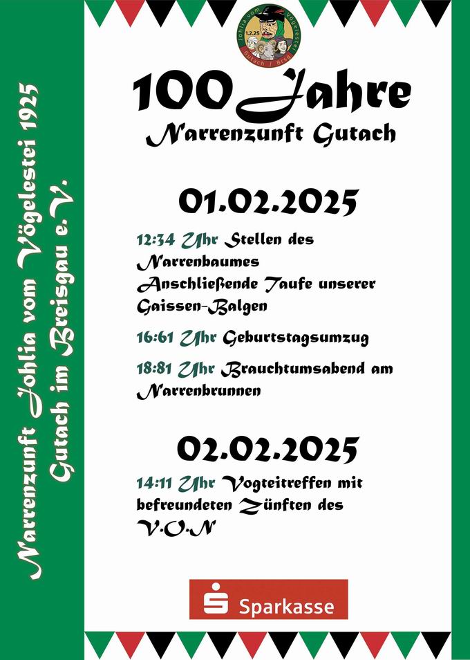 100 Jahre Narrenzunft Gutach 100 Jahre Narrenzunft Gutach