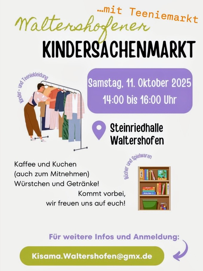 Kindersachenmarkt Waltershofen Herbst 2025 Kindersachenmarkt Waltershofen Herbst 2025