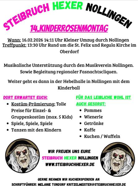 Kinderrosenmontag Nollingen 2026 Kinderrosenmontag Nollingen 2026